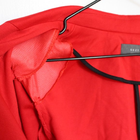 3/$20 - Red 3/4 Sleeve Blazer with Black Details - Picture 9 of 9